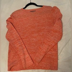 Orange marled ribbed sweater
